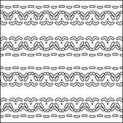  Modern stylish abstract texture. Geometric shapes from striped elements. Black and white pattern.