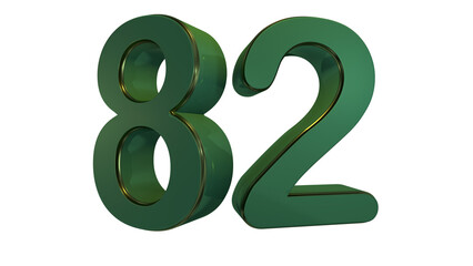 Creative design  3d number 82