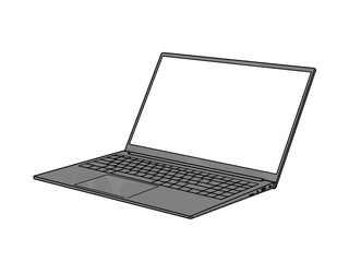 laptop isolated on white background