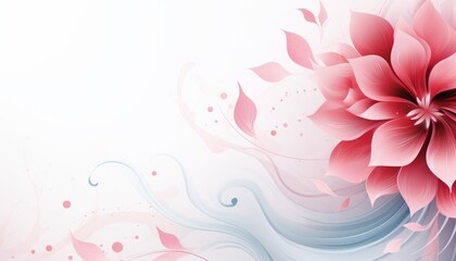 Green gentle floral banner, AI generated 