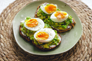 breakfast avocado toast boiled egg.
