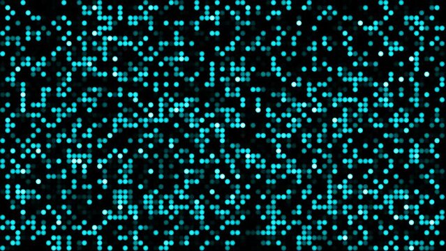 Million medium partical element balls animation blue and dark color tone random faded on the black screen