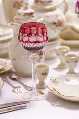Classic rose collection. Rosenthal group germany vintage tea sets with embossed patterns and roses