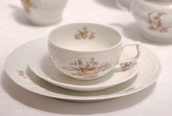 Obraz na płótnie Canvas Antique tea set with perfect condition. Meissenfaktura Meissen