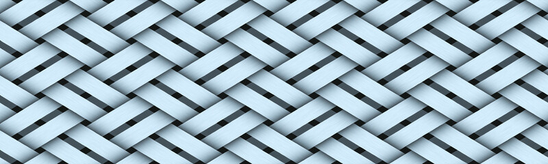 Light blue wicker background. Geometric seamless pattern. 3d illustration