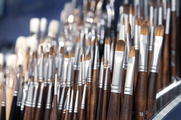 Paint Brushes at a Store
