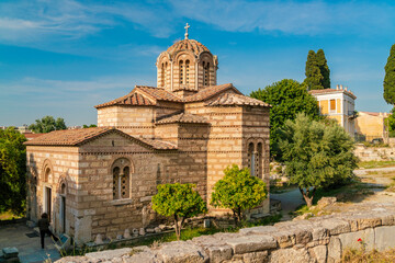 Fototapeta na wymiar Church of the Holy Apostles of Solakis, Agora Mint