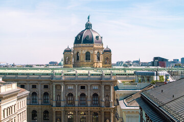 Obraz premium The dome of museum of natural history in Vienna, Austria