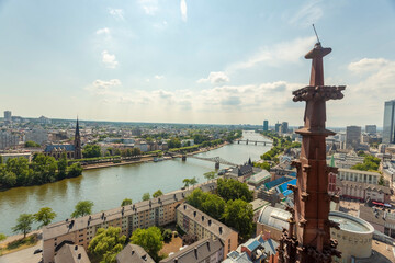 Cityscape of Frankfurt from Alte Nikolaikirche, Frankfurt, Germany