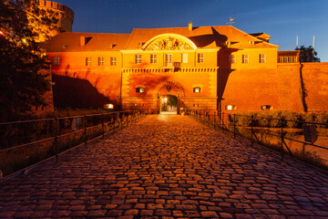 Zitadelle Spandau, citadel Spandau at night, Berlin, Germany