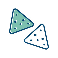 tortilla chips icon vector design template in white background