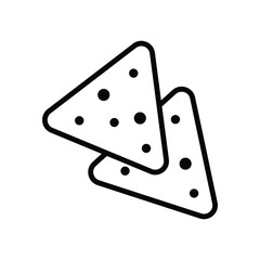 tortilla chips icon vector design template in white background