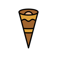 Chocolate ice cream cone