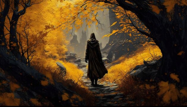 Walking in my sacred mountain Behind the black glow My heart is dry as the falling leaves And my name erased with the breeze Not all that shines is gold Not the gold of your own land You better run 