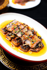 Home cooking in Hunan, China, special Chinese food, indoor shot, close-up, Hunan food