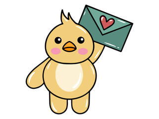 Cute Chicks Cartoon Drawing Illustration