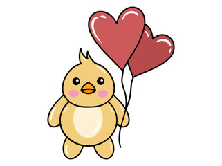 Chicks Cute Animal Drawing Illustration