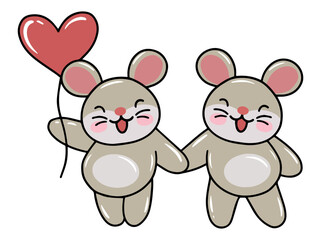 Mouse Cute Animal Cartoon Illustration