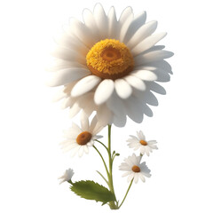 Fototapeta premium The perfect embodiment of elegance and grace, a daisy that evokes emotions of passion, love, and desire with its vibrant hues and soft, silky petals.