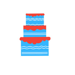 Celebration cake Flat Style 