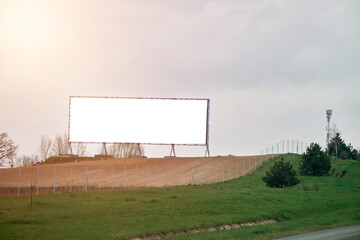 Motorway Billboard Mockup. A Blank Canvas for Advertising on the Open Road