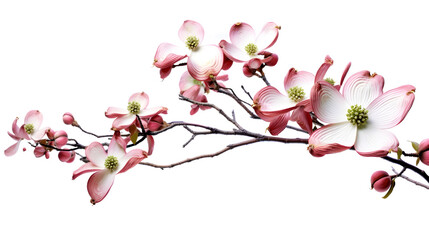 pink cherry blossom isolated created with Generative AI 