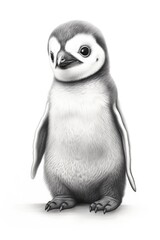 cute baby penguin illustration created using generative AI tools