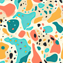 Nahtloses grafisches Muster, Terrazzo Fliese Design, generative Art