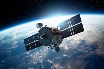 Satellite planet. Generate Ai