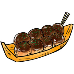 たこ焼きのイラスト
