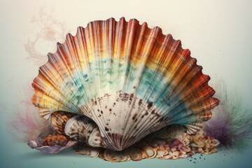 Colorful shell. Generate Ai