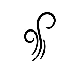 Obraz premium Doodle smoke icon. Water steam symbol. Hand drawn hot vapor. Line air smell symbol. Doodle fire smoke icon. Vector illustration isolated on white background.