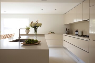 Details of a Glamorous, State-of-the-Art Kitchen with Custom Lighting and Elegant Decor