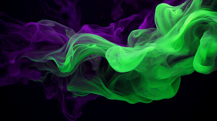 Vibrant Abstract Artwork Realistic and Intensive Colors Colorful Liquid Abstraction Abstract Fusion of Green and Purple Dynamic 3D Illustration Fluid Mix in an AI-Generated Artwork