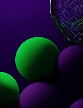Wimbledon Art: Dark Green and Dark Purple Concept Wallpaper.