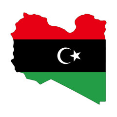 Libya Flag Map (PNG)