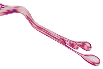 Abstract 3D holographic gradient drop liquid shape.
