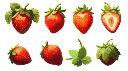 Background illustration of fresh and plump strawberry bar,AI generated.      Fresh, plump strawberries on a desk background generate realistic images by artificial intelligence. 