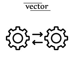 DEVOPS icon, Vector vector flat illustration on white background. 