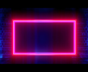 Moderne Cyberspace Grafik Textur kunst galerie, neon, innenausstattung, backstein, plakat und Violett, Cyan, Türkis, Pink, magenta, Rosa Hintergrund. 