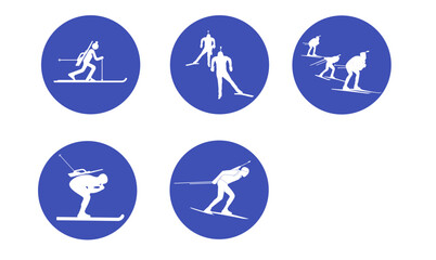 biathlon icon package set 