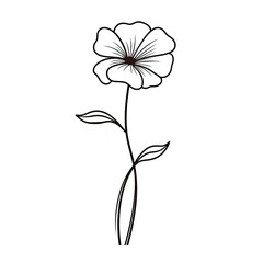 Simple line drawing of a flower - created using generative AI tools