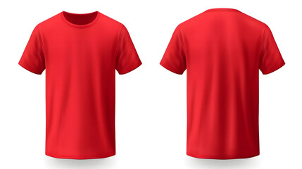 red t-shirt isolated on white background created with Generative AI 