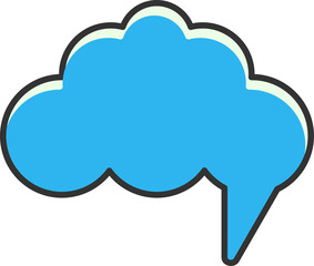 blue speech bubble illustration