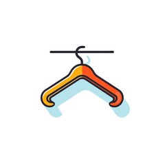 Minimalistic Hanger Illustration. Crisp and Pixel-Perfect Design.