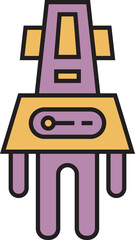 cartoon robot character icon