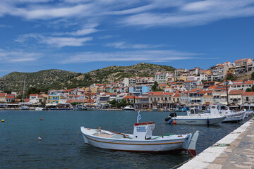 Fototapeta na wymiar Port on Samos island in Greece