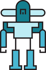 cartoon robot avatar illustration