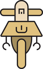 robot character icon illustration