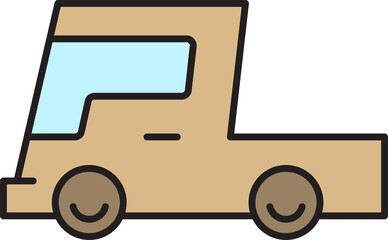 pickup truck icon illustration